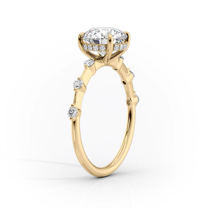 Halo Penelope Set With A 1 Carat Oval Lab Diamond