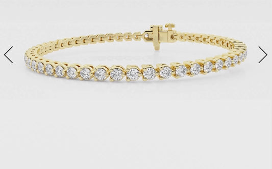 3 round Lab Diamond bracelet